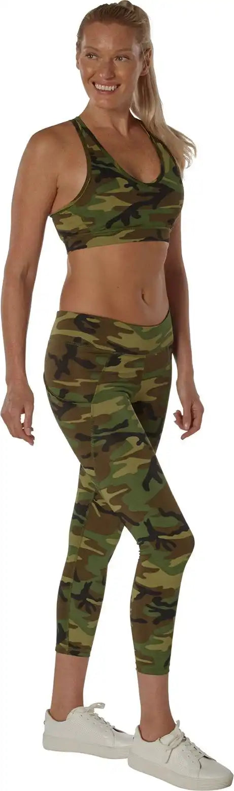 Rothco Womens Workout Performance Camo Leggings with Pockets