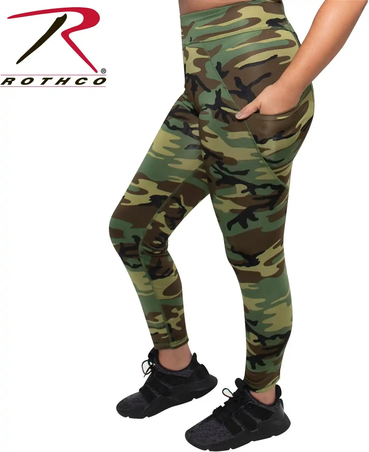 Rothco Womens Workout Performance Camo Leggings with Pockets