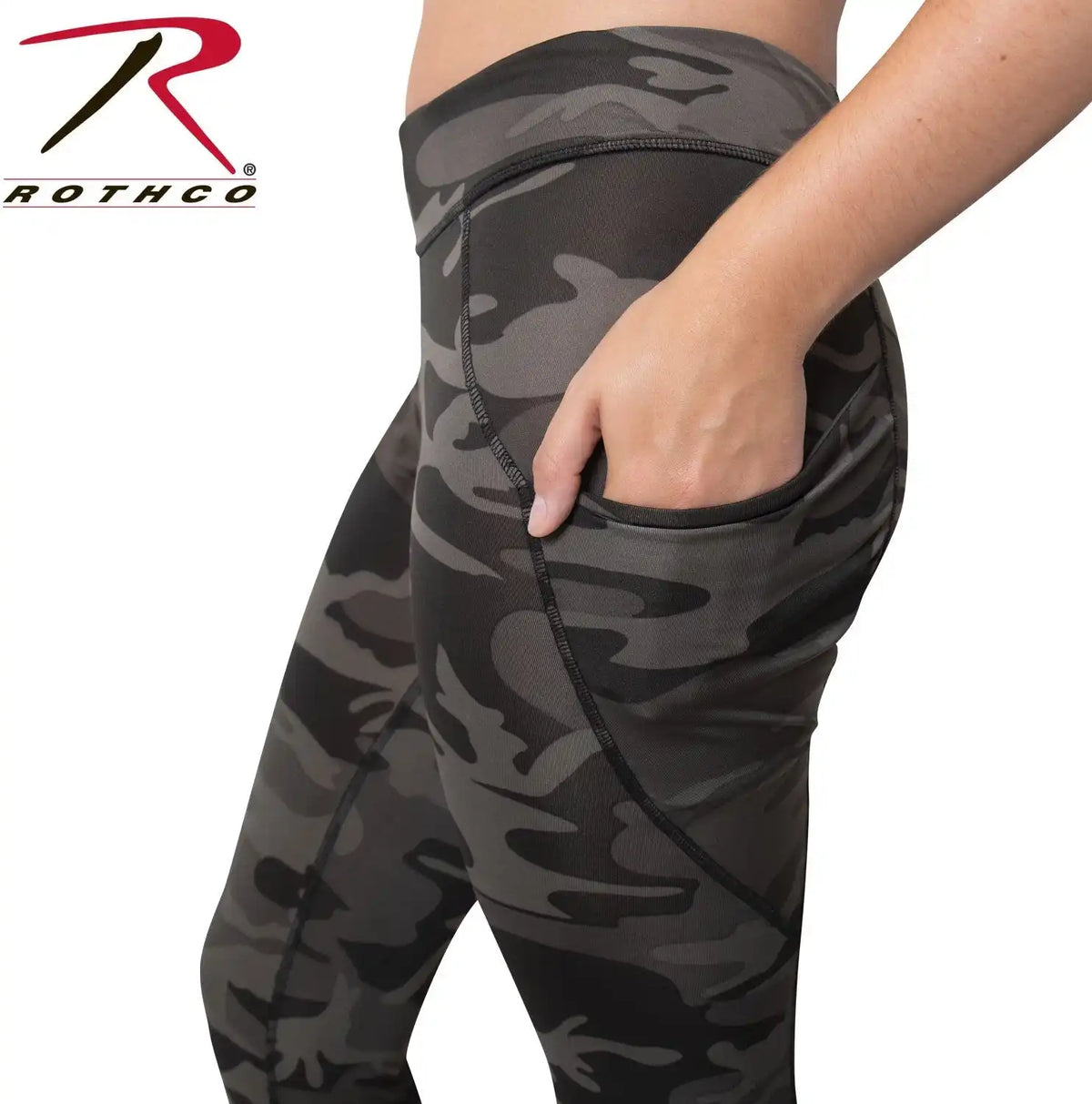 Rothco Womens Workout Performance Camo Leggings with Pockets