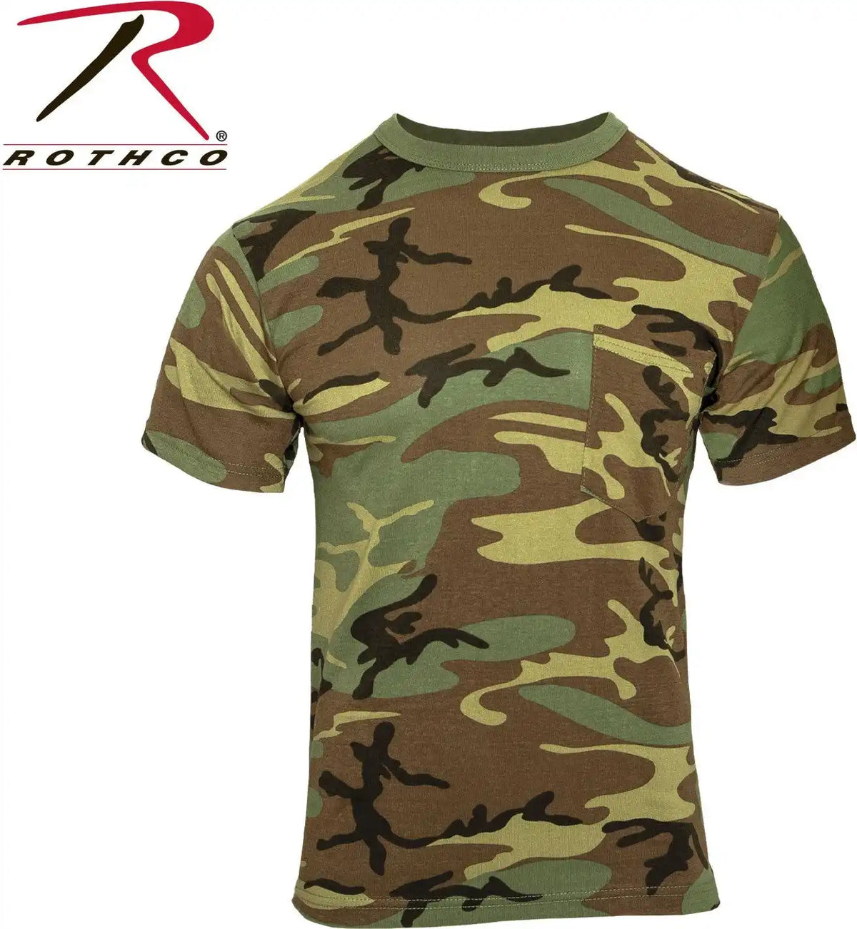 Rothco Woodland Camo T-shirt with Pocket