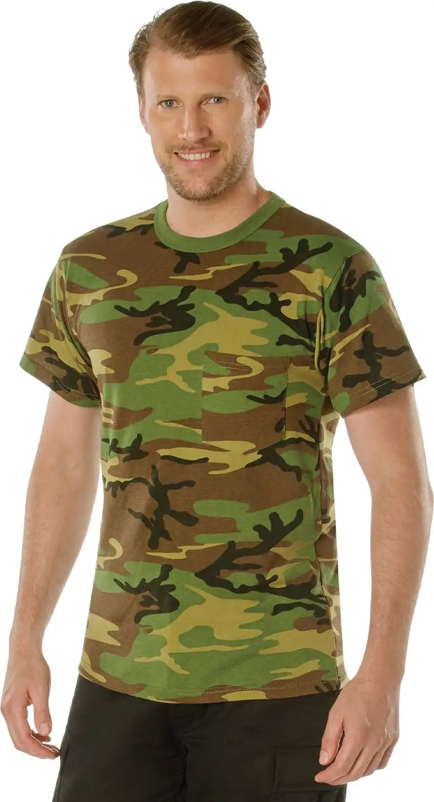 Rothco Woodland Camo T-shirt with Pocket