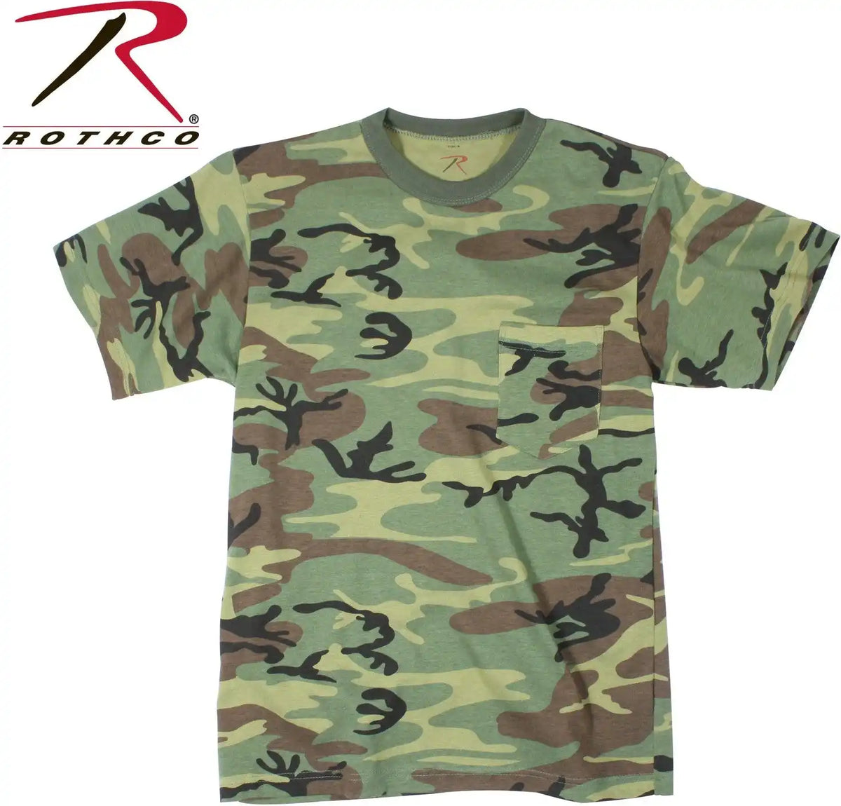Rothco Woodland Camo T-shirt with Pocket