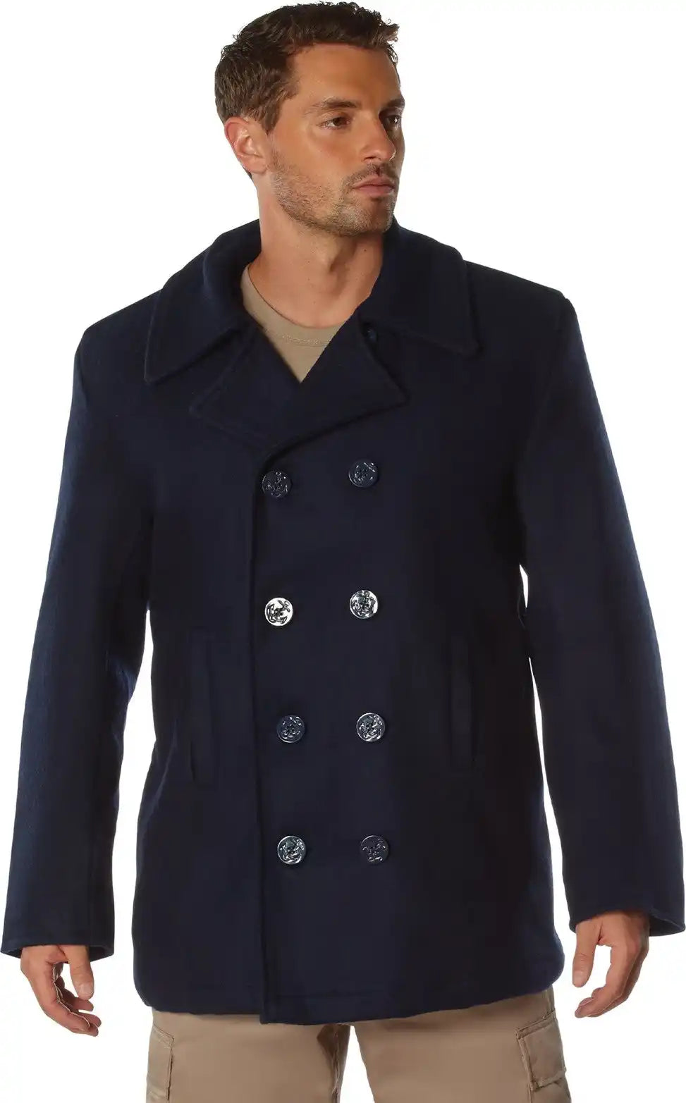 Rothco Wool Pea Coat - Navy Blue / s