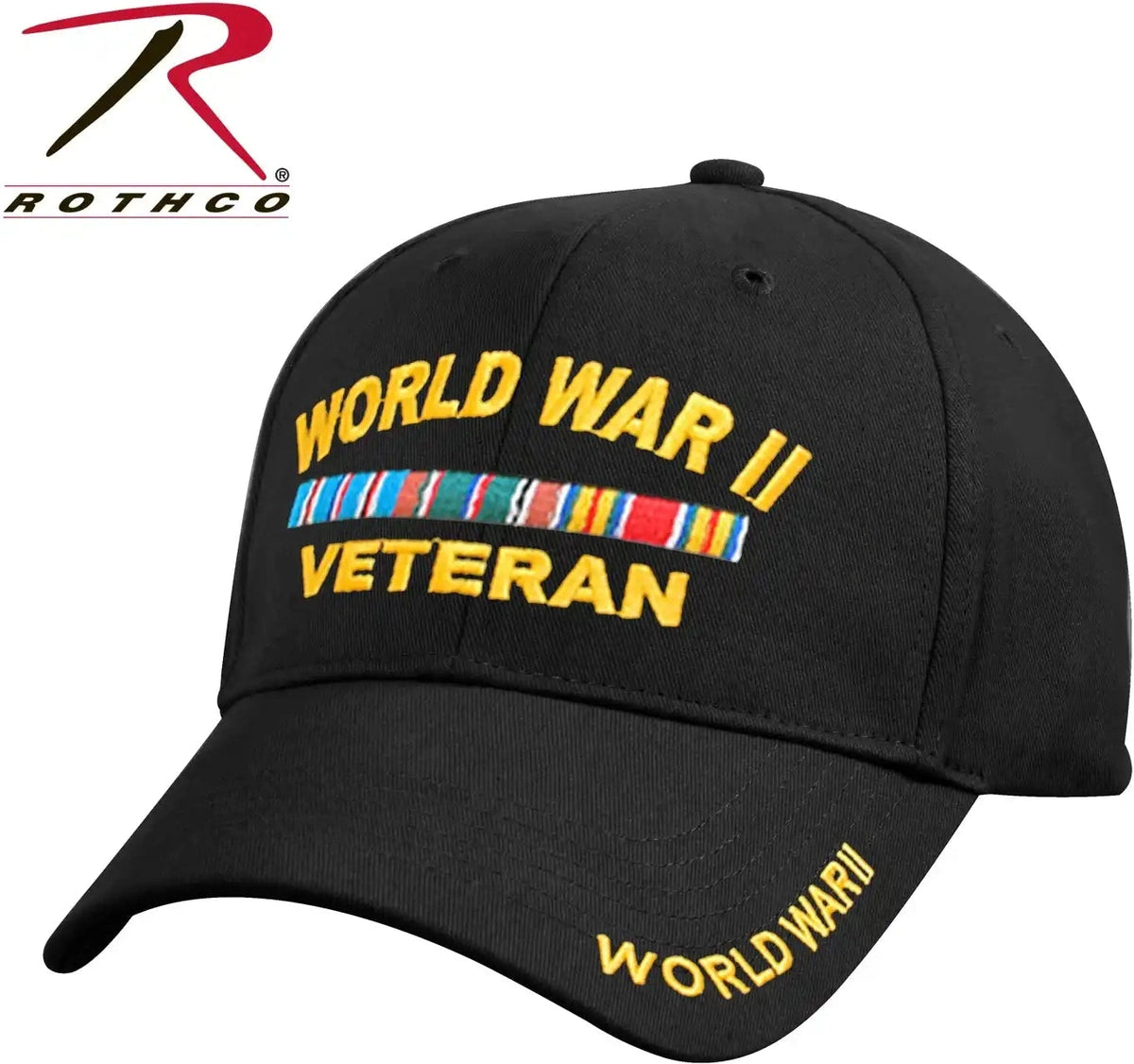 Rothco Wwii Veteran Deluxe Low Profile Cap Black / one Size
