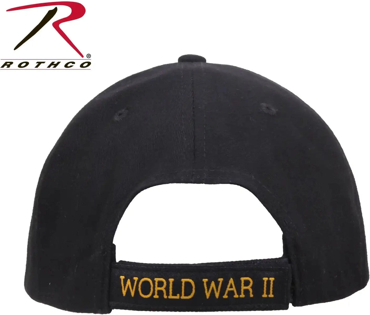 Rothco Wwii Veteran Deluxe Low Profile Cap Black / one Size