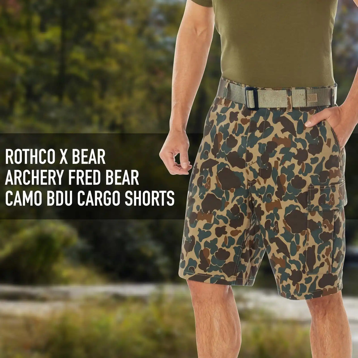 Rothco x Bear Archery Fred Camo Bdu Cargo Shorts