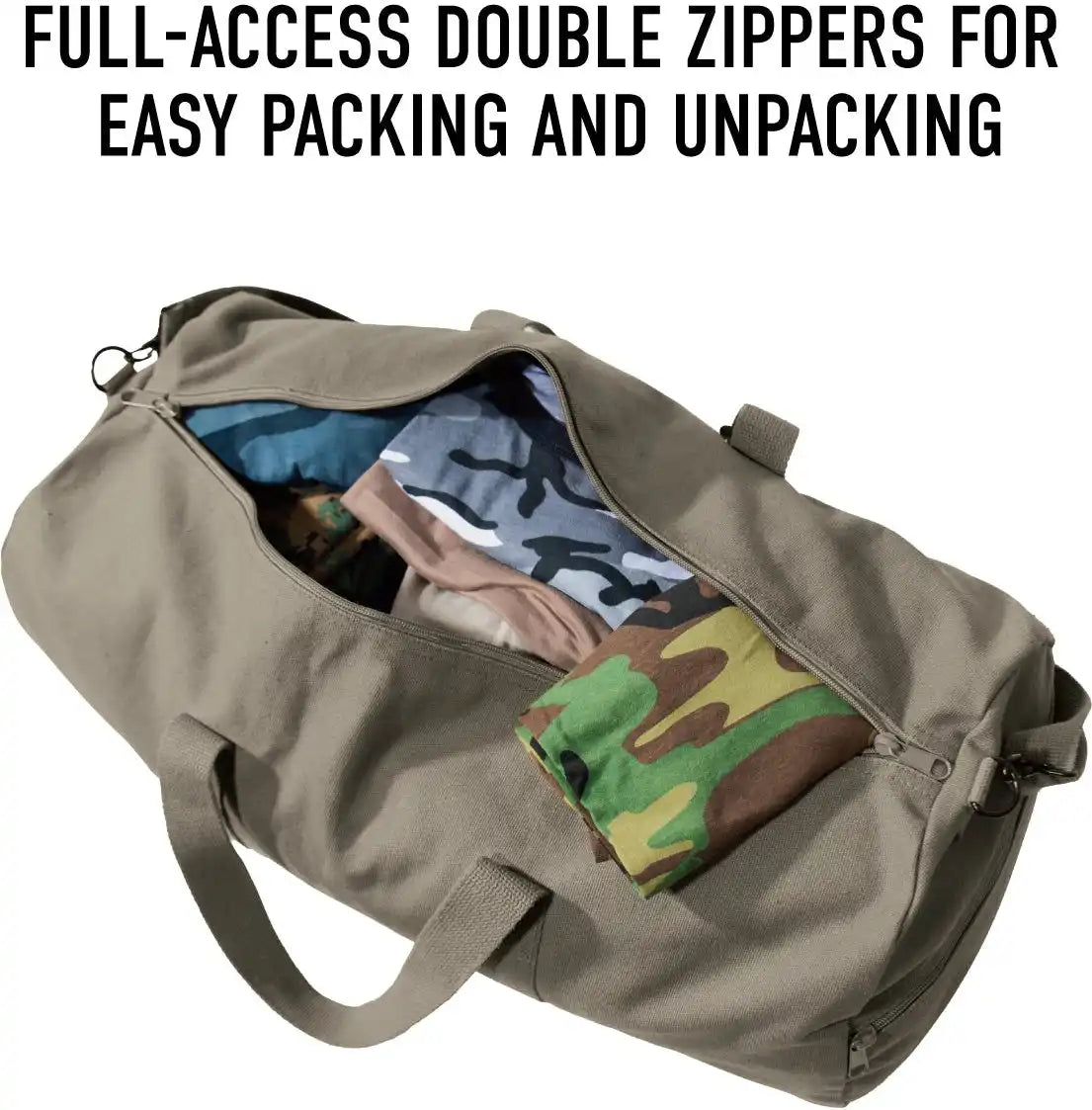 Rothco x Bear Archery Fred Camo Canvas Shoulder Duffle Bag