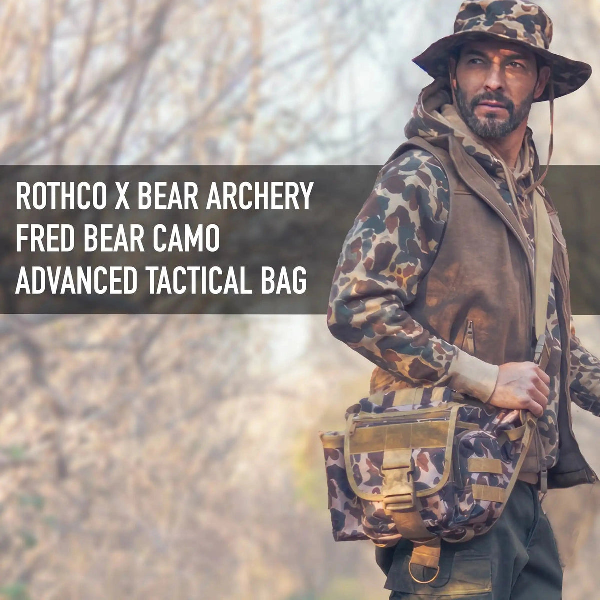 Rothco x Bear Archery Fred Camo Concealed Carry Advanced Tactical Bag