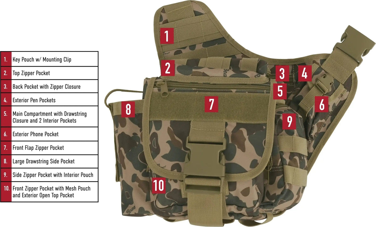 Rothco x Bear Archery Fred Camo Concealed Carry Advanced Tactical Bag