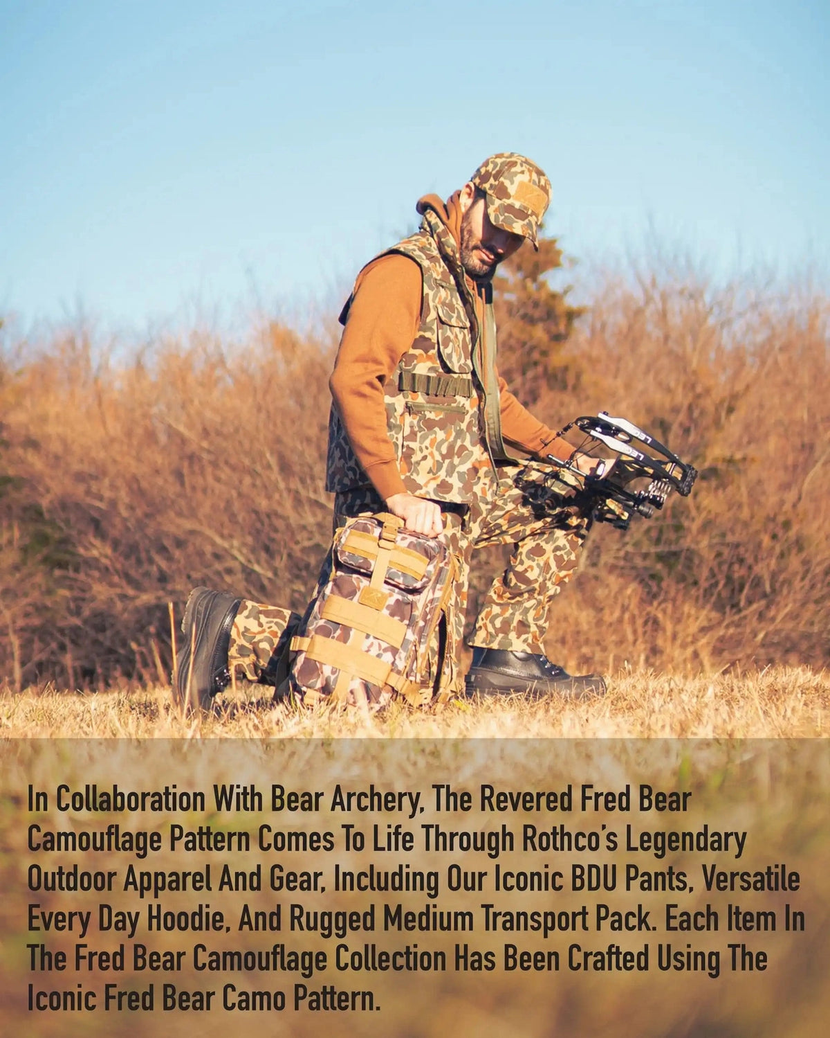 Rothco x Bear Archery Fred Camo Concealed Carry Advanced Tactical Bag