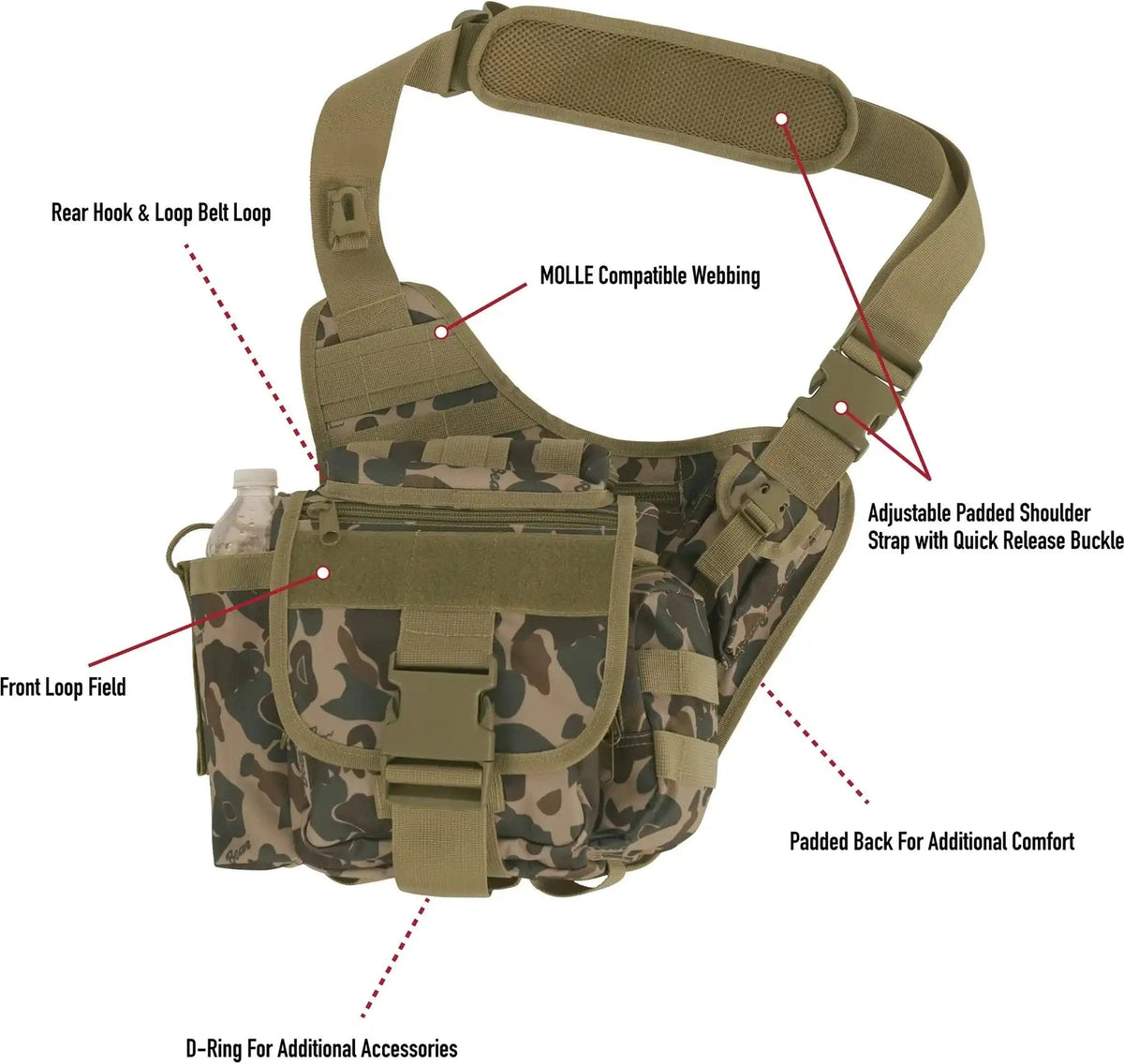 Rothco x Bear Archery Fred Camo Concealed Carry Advanced Tactical Bag