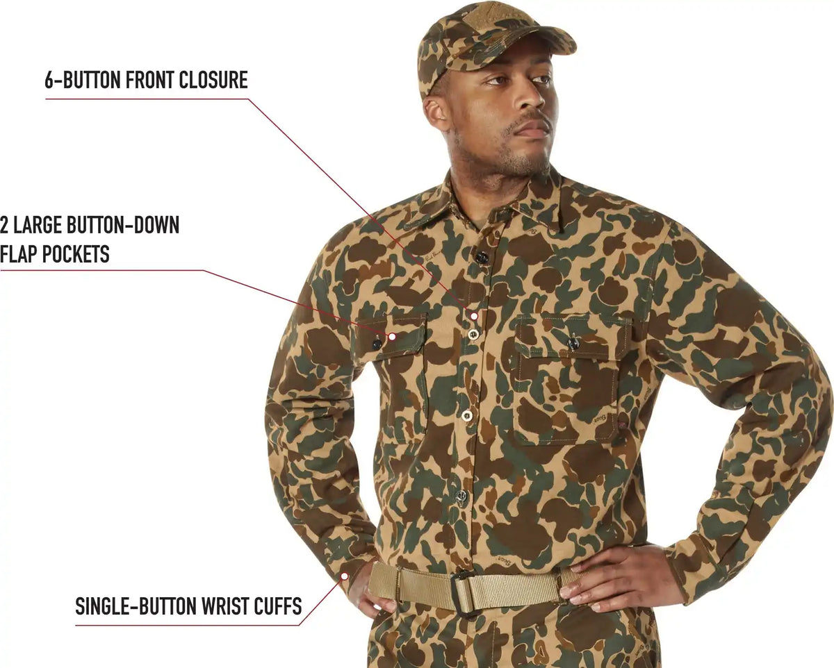 Rothco x Bear Archery Fred Camo Flannel Shirt