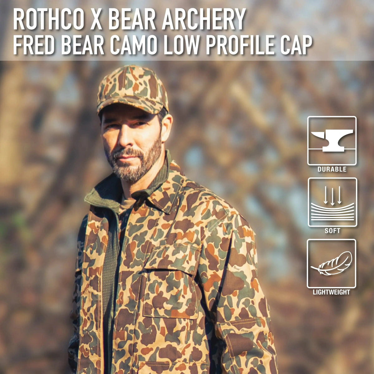 Rothco x Bear Archery Fred Camo Low Profile Cap