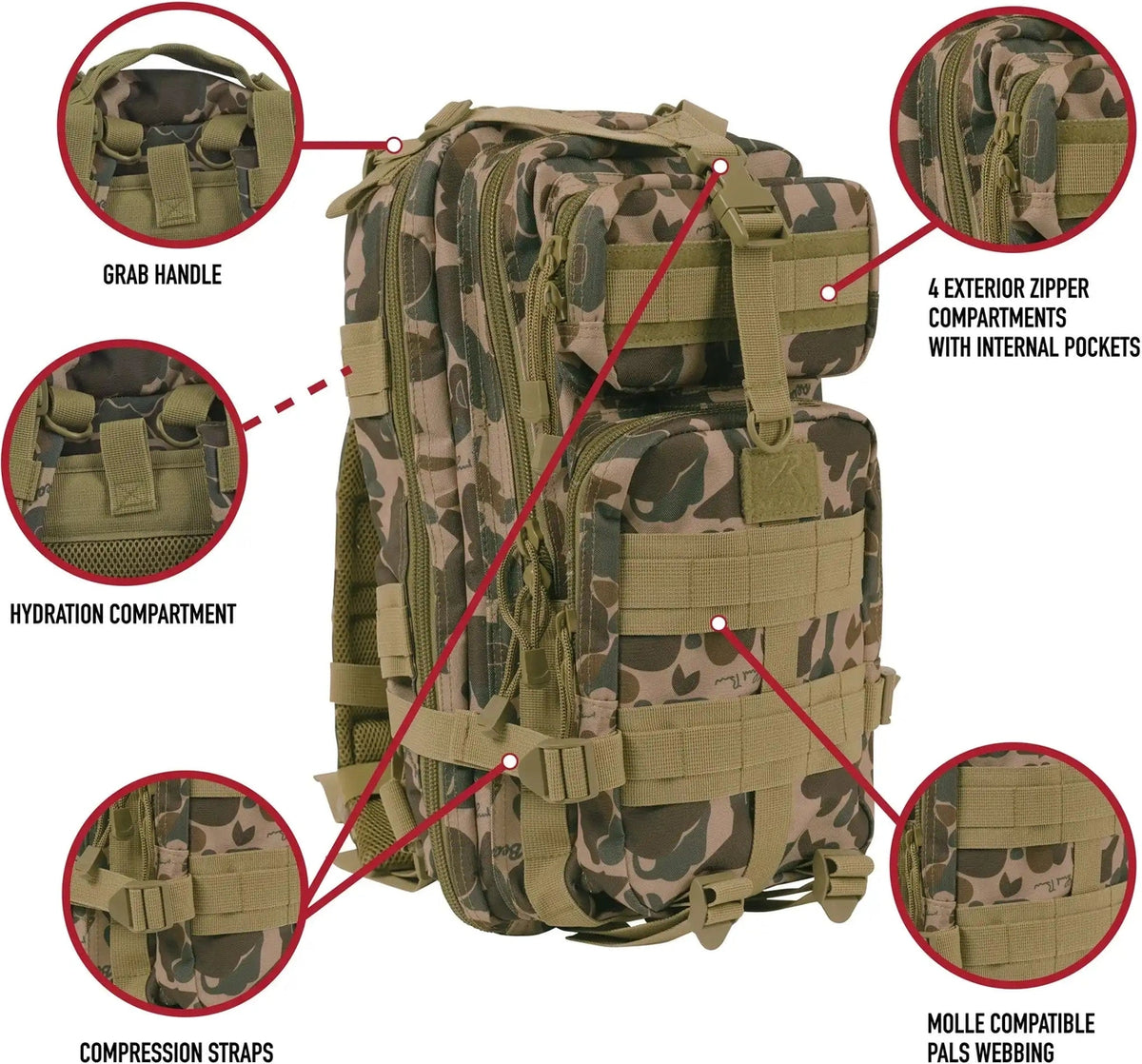 Rothco x Bear Archery Fred Camo Medium Transport Pack