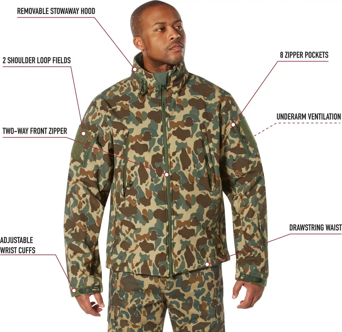 Rothco x Bear Archery Fred Camo Special Ops Soft Shell Jacket
