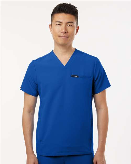 Royal Blue Platt 3-Pocket Scrub V-Neck Top - M10002