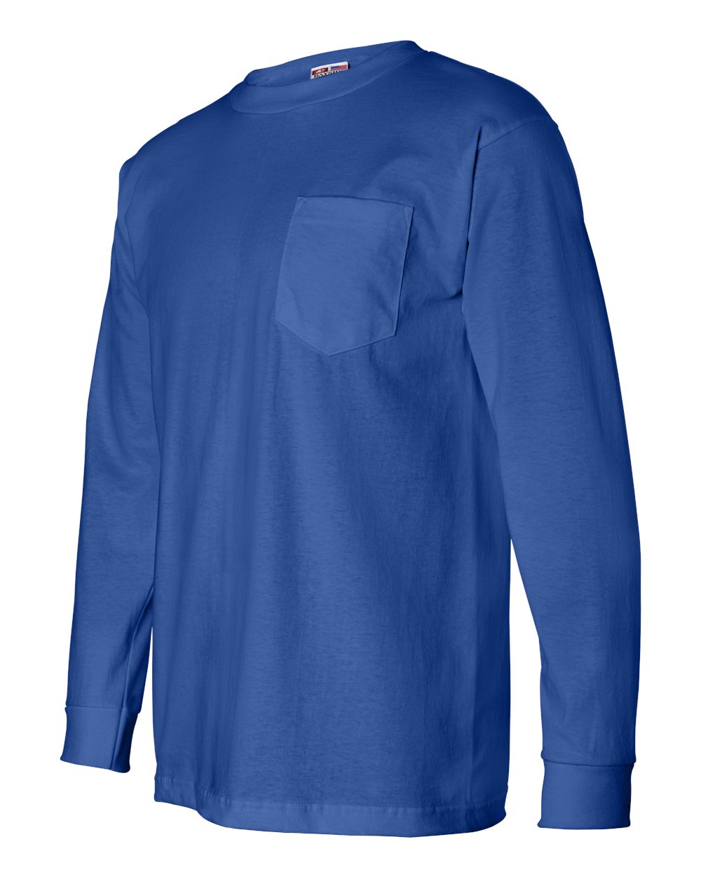Royal Blue USA-Made Long Sleeve Pocket T-Shirt - 8100