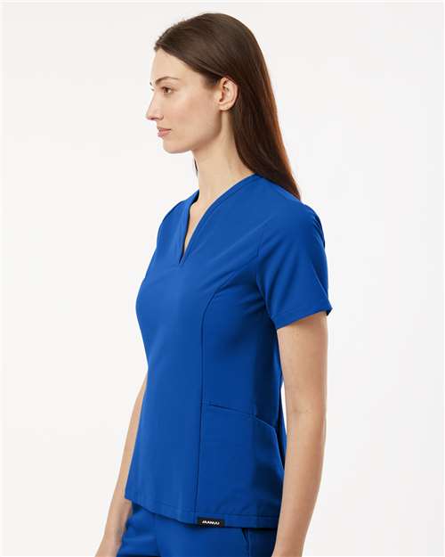 Royal Blue Women's Calix Fit & Flare Scrub V-Neck Top - W10003