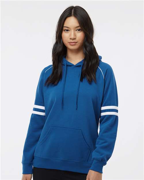 Royal Women's Varsity Fleece Piped Hooded Sweatshirt - 8645