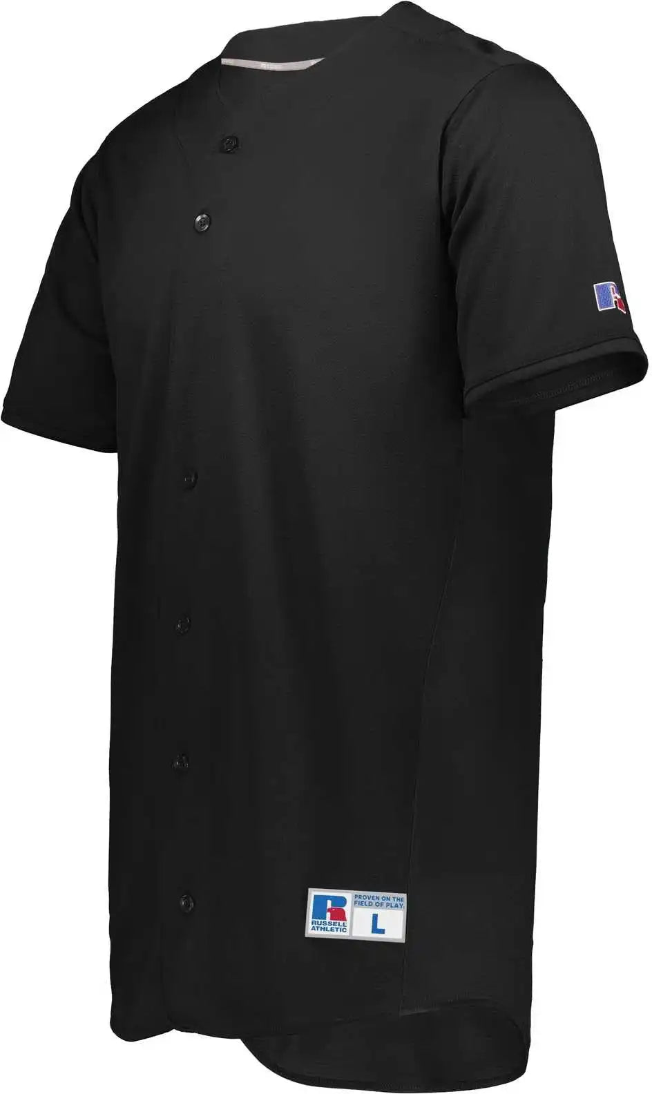 Russell 235jmm Five Tool Full-button Front Baseball Jersey - Black