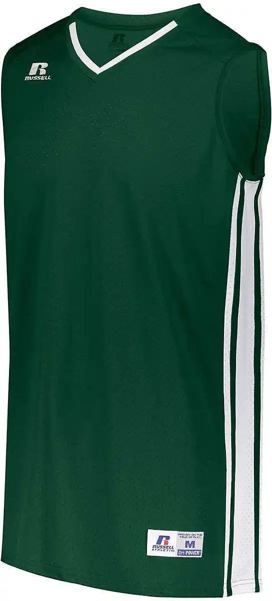 Russell 4b1vtb Youth Legacy Basketball Jersey - Dark Green White