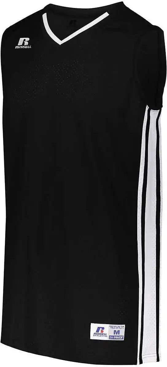 Russell 4b1vtm Legacy Basketball Jersey - Black White - Adult 2xl