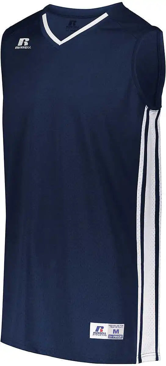 Russell 4b1vtm Legacy Basketball Jersey - Navy White