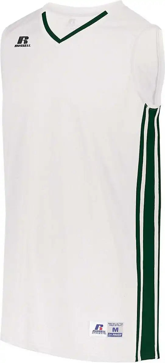 Russell 4b1vtm Legacy Basketball Jersey - White Dark Green
