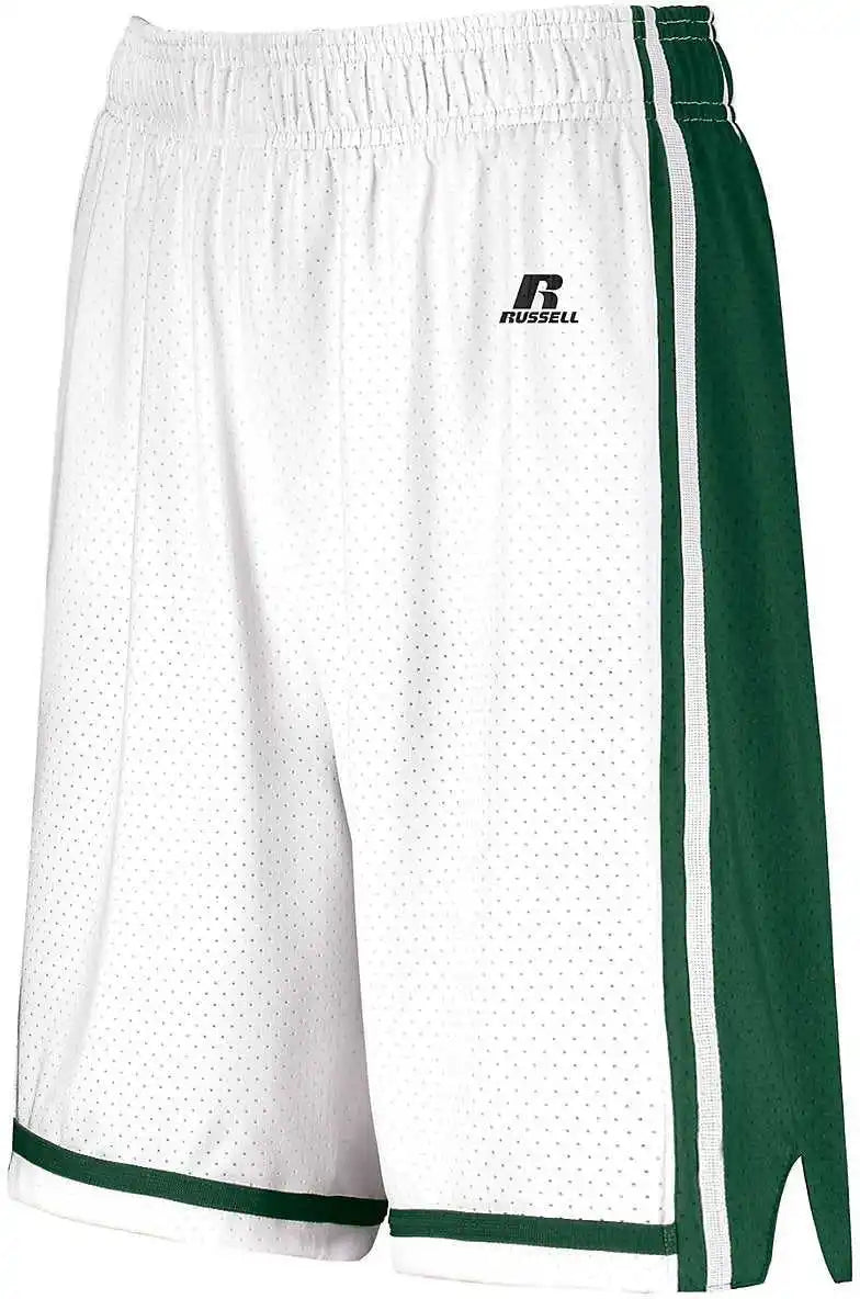 Russell 4b2vtx Ladies Legacy Basketball Shorts - White Dark Green