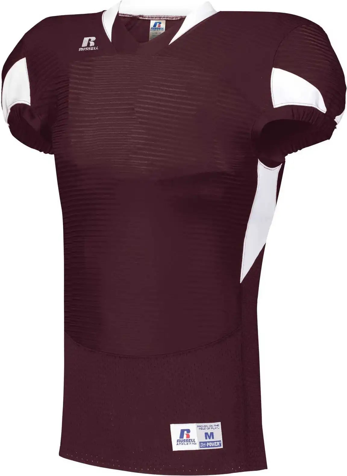 Russell S81xcm Waist Length Football Jersey - Maroon White