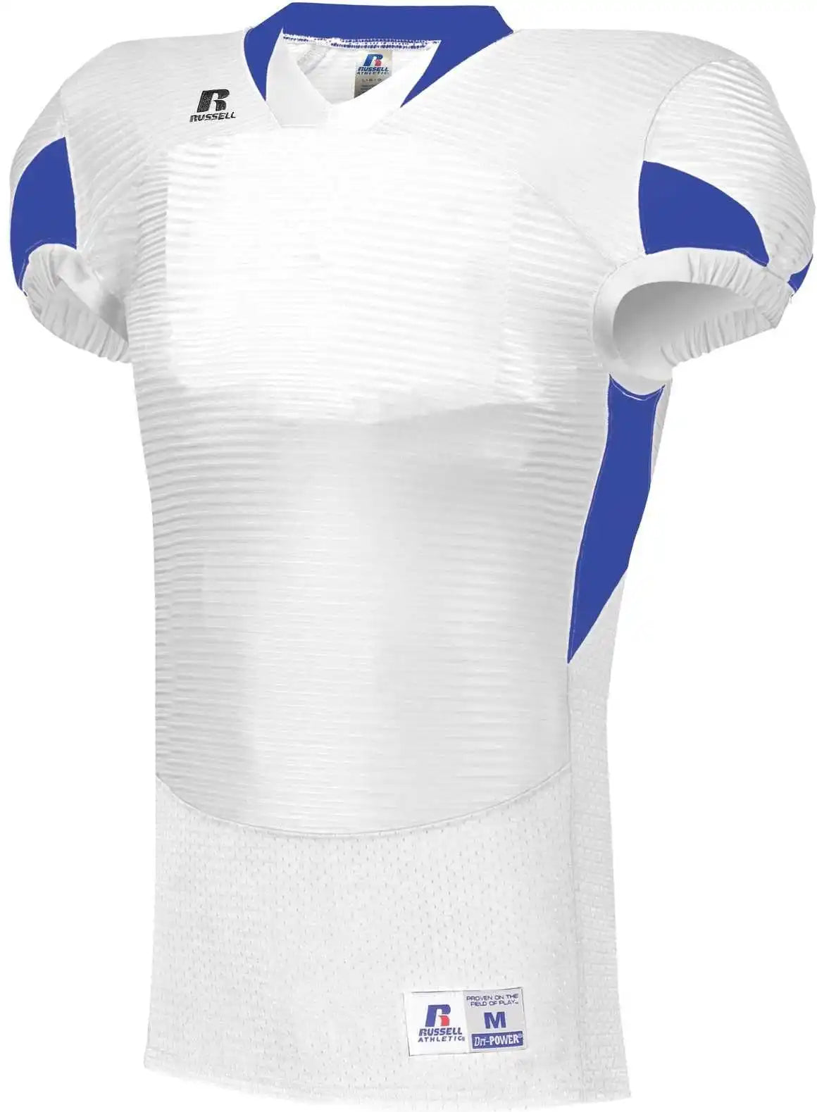 Russell S81xcm Waist Length Football Jersey - White Royal