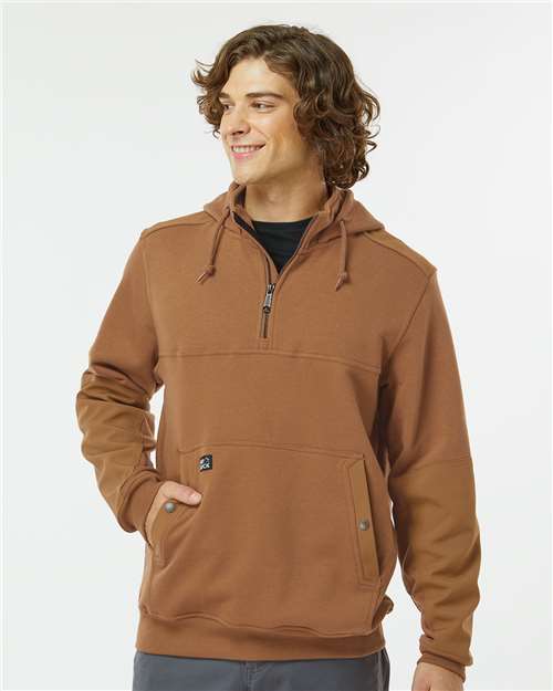 Saddle Mission Quarter-Zip Hooded Pullover - 7349