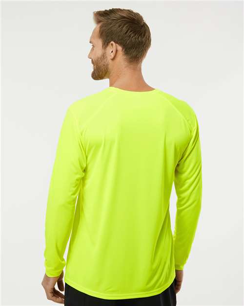 Safety Green Long Islander Performance Long Sleeve T-Shirt - 210
