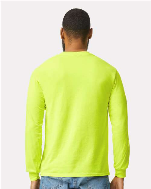 Safety Green Ultra Cotton® Long Sleeve Pocket T-Shirt - 2410