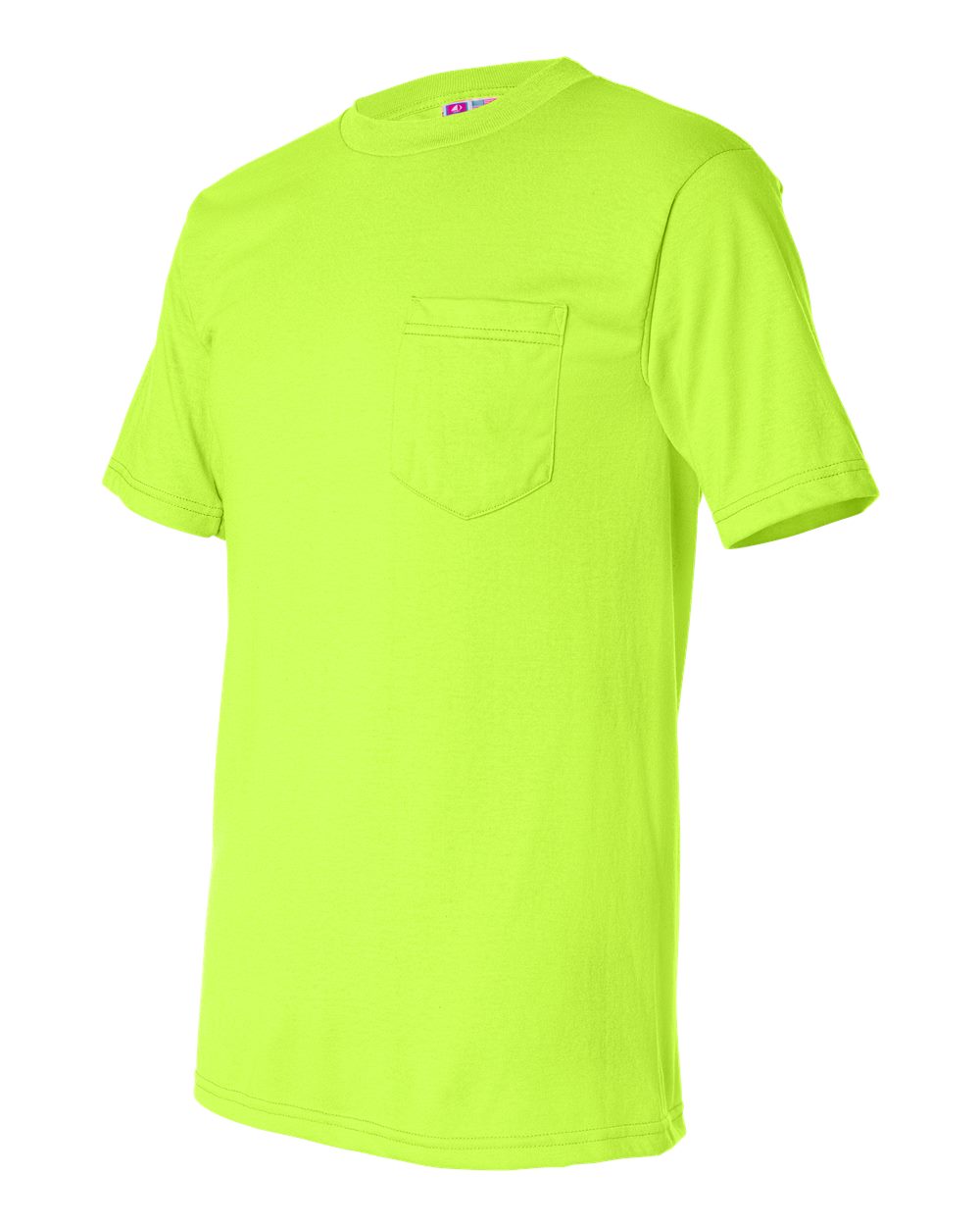 Safety Green USA-Made 50/50 Pocket T-Shirt - 1725