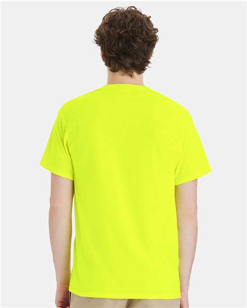 Safety Green Workwear Pocket T-Shirt - W110
