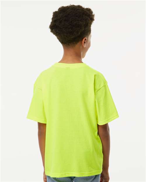 Safety Green Youth Gold Soft Touch T-Shirt - 4850