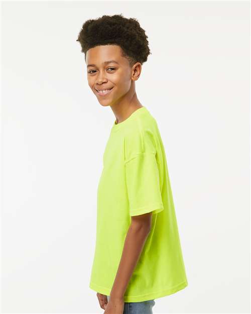 Safety Green Youth Gold Soft Touch T-Shirt - 4850