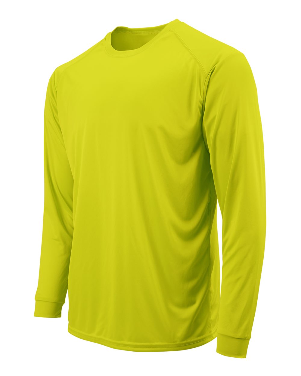 Safety Green Youth Long Islander Performance Long Sleeve T-Shirt - 218Y