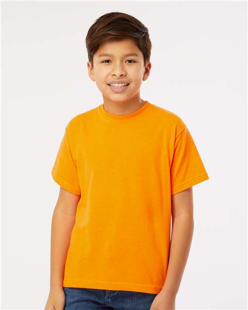 Safety Orange Youth Gold Soft Touch T-Shirt - 4850
