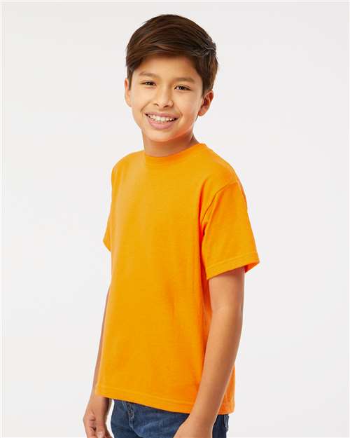 Safety Orange Youth Gold Soft Touch T-Shirt - 4850