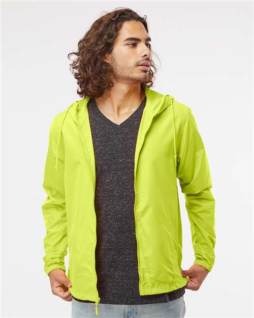 Safety Yellow Lightweight Windbreaker Full-Zip Jacket - EXP54LWZ