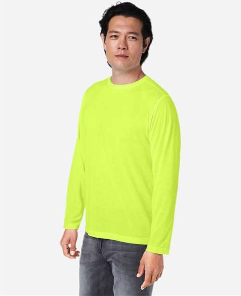 Safety Yellow Unisex Fusion ChromaSoft™ Performance Long Sleeve T-Shirt - CE111L