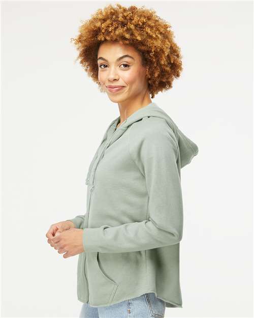 Sage Women's California Wave Wash Full-Zip Hooded Sweatshirt - PRM2500Z
