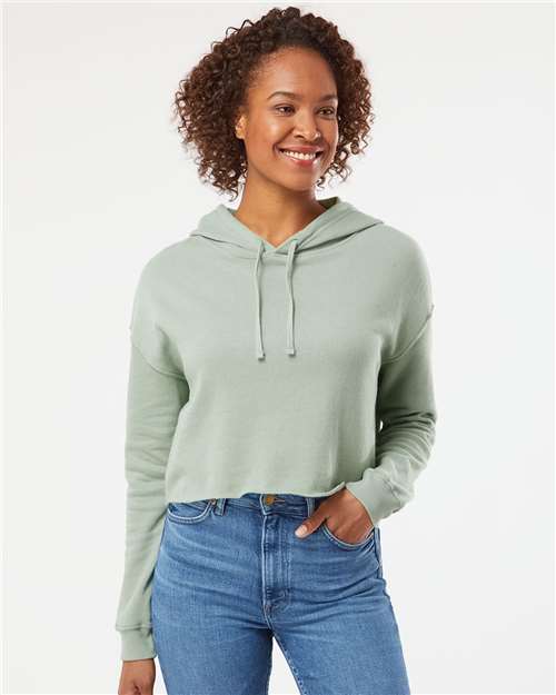 Sage Women’s Lightweight Crop Hooded Sweatshirt - AFX64CRP