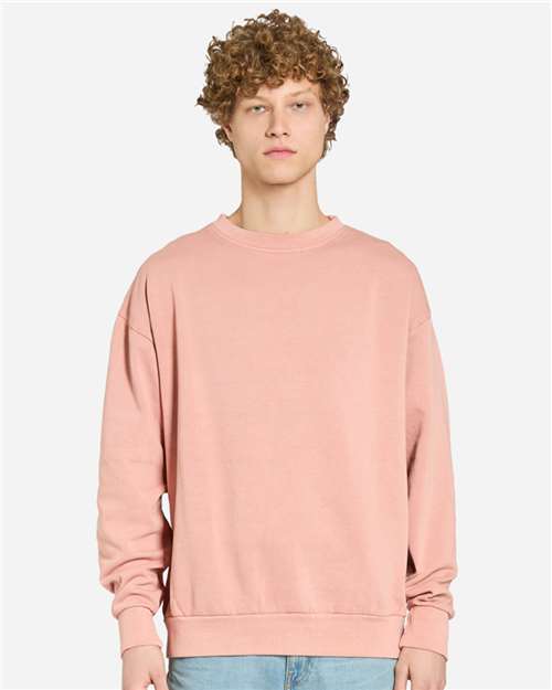 Salmon Pigment-Dyed Crewneck Sweatshirt - LS16004