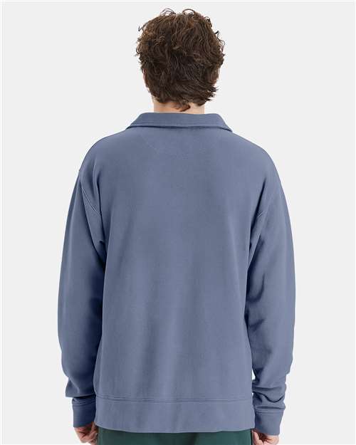 Saltwater Garment-Dyed Polo Collar Sweatshirt - GDH490