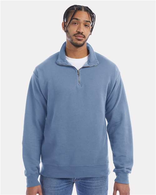 Saltwater Garment-Dyed Quarter-Zip Sweatshirt - GDH425