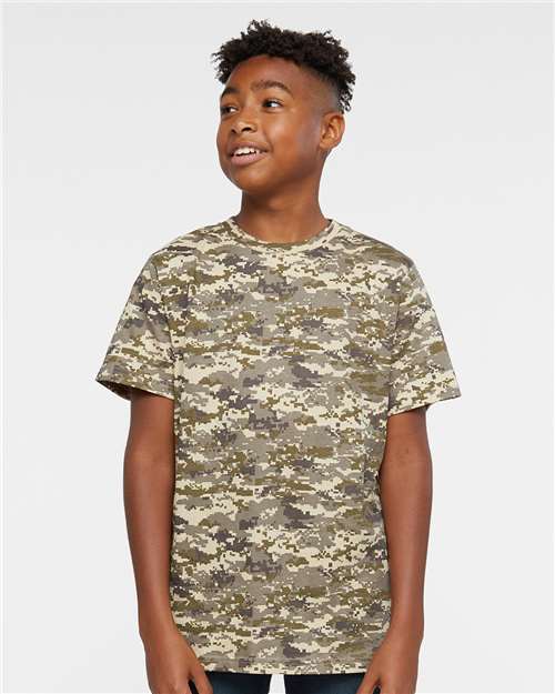 Sand Digital Youth Camouflage T-Shirt - 2207