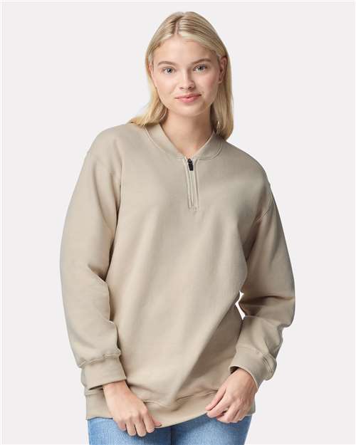 Sand Softstyle® Midweight 1/4 Zip Sweatshirt - SF008